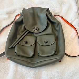 Coach leather backpack